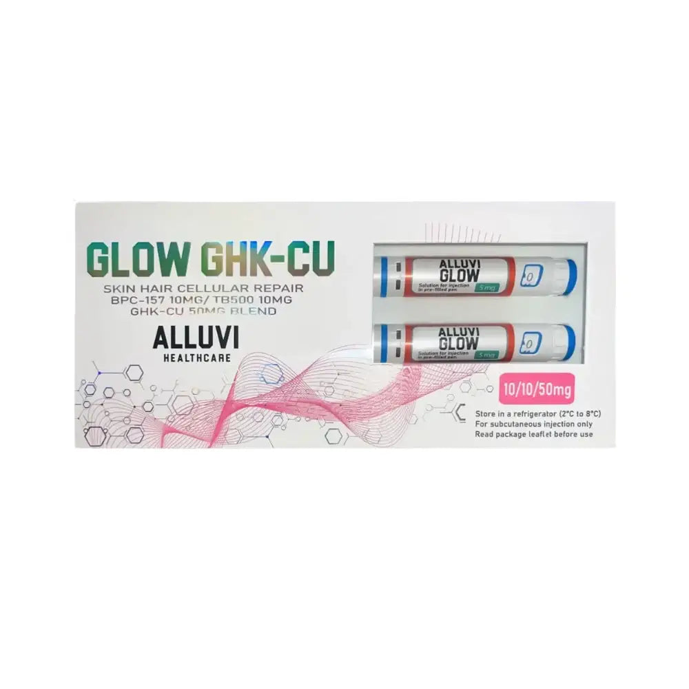 Caixa Alluvi Glow GHK-Cu com duas canetas pré-preenchidas